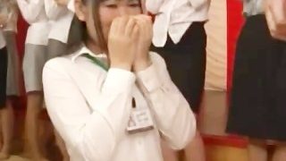 Asian handjob for this horny game show contestant