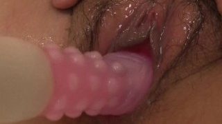 Sucking on a cock and getting toy fucked hard