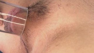 Tied up Asian babe made to squirt with some power