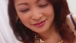 Busty japanese girl in lingerie sucking part4