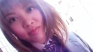 Cute asian schoolgirl sucking cock part3