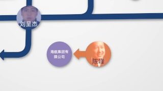爆料革命 郭文贵 贯君。刘呈杰。陈峰共同持有部分企业股权的三维结构图