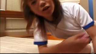 Asian salacious bitch has a greet toy to use