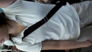 本物JKの透けブラ接写②