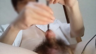 【尿道】尿道でドライオナニーに挑戦してたらおしっこ出ちゃった【潮吹き】Try masturbation using the urethra